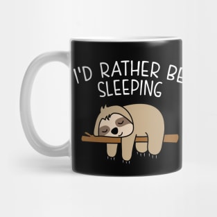 Sloth Mask. I'd Rather Be Sleeping. Mug